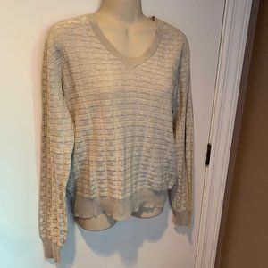 Burberry basketweave v neck sweater